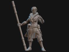 Human Monk Miniature 3D Printer Model