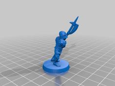 Halberdier 28mm (NO SUPPORTS) 3D Printer Model