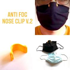 Anti-Fog Nose Clip For Mask 3D Printer Model