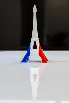 Multi-Color Eiffel Tower (French Flag) 3D Printer Model