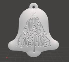 Christmas Tree Ornament – Bell Tree Merry Christmas 3D Printer Model