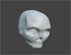 Half Skull 3D Printer Model