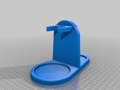 Wet Shaving Stand For Straight Razor, Brush, Soap, And Oil 3D Printer Model