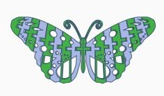 Flexi Pattern Butterfly Remix 3D Printer Model