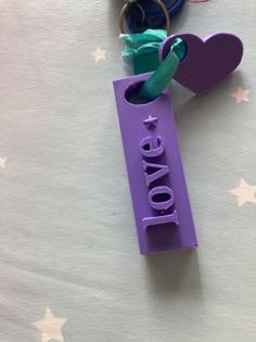 Love Keychain 3D Printer Model