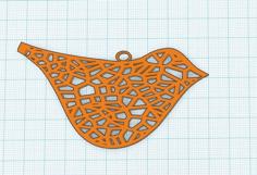 Voronoi Dove Christmas Ornament 3D Printer Model