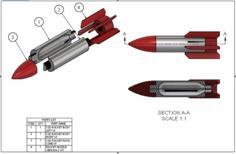 CO2 Rocket 3D Printer Model