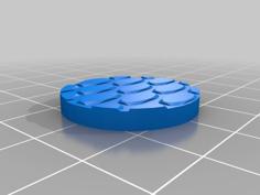 25mm Brick Road Base For 25-30mm Miniature Games 3D Printer Model