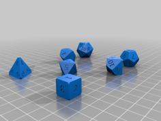 Polyhedral Dice Set For DnD Bugfix 3D Printer Model