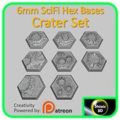 Hex Base – Crater Set 3D Printer Model