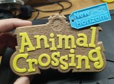 Colourful, Textured Animal Crossing Sign Or Box (for Single Extruders) 3D Printer Model