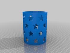 Stars Candle Sleeves 3D Printer Model