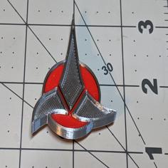 Magnetic Klingon Badge (8mm Magnets) 3D Printer Model