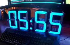 XL 7-segments Digital Clock/Thermometer 3D Printer Model