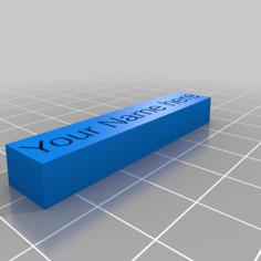 Customizable Name Block 3D Printer Model