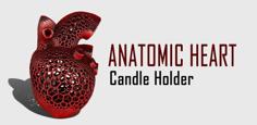 Anatomic Heart Candle Holder 3D Printer Model