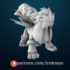 Entei (Pokemon 35mm True Scale Series) 3D Printer Model