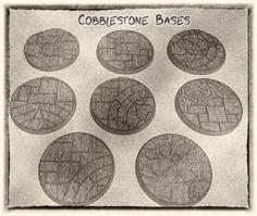 32mm Cobblestone Bases (x8) – For Dungeons & Dragons, Pathfinder, Warhammer And More Games. 3D Printer Model