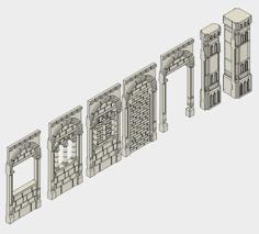 Warhammer Ruins: Modular Temple Of 18th Greek Letter 3D Printer Model