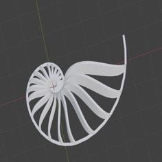 Fibonacci Nautilus Shell Rose Conch 3D Printer Model