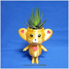 Cute Animal – Lemur King Potted 3D Printer Model