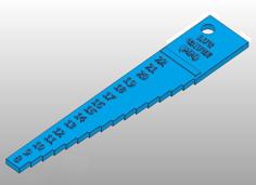 Lug Size Gauge For Wristwatches 3D Printer Model