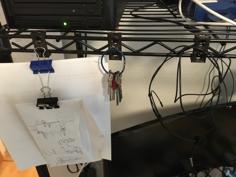 Clip-on Hook For Wire Shelves 3D Printer Model