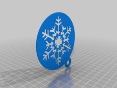 Snowflake Coffee Stencil 3D Printer Model