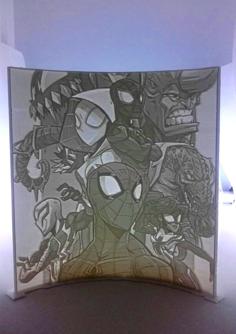 Lithophane SpiderMan Multiverse 3D Printer Model