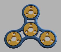 Ready To Print And Play Spinner Fidget Toy + Caps + Integrated Bearings 3D Printer Model