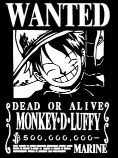 Wanted Poster Luffy Stencil 3D Printer Model