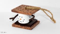 Marshmallow S’mores Christmas Ornament 3D Printer Model