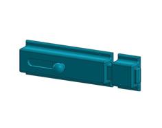 Sliding Door Bolt 3D Printer Model