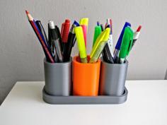 Customizable Modular Pencil Holder 3D Printer Model