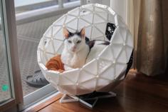 Geodesic Dome Cat House Bed Parts (Remix) 3D Printer Model