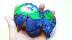 Foldable Dymaxion Puzzle Globe 3D Printer Model