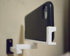 Articulated Phone Holder, Wall-mounted 3D Printer Model