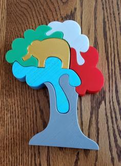 Elephant In Tree Puzzle 3D Printer Model