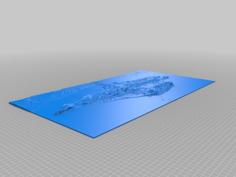 Topographical Model Of The Isle Of Wight, UK 3D Printer Model