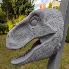 Velociraptor Head For Wall (Large) 3D Printer Model