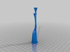 Curve Design Candle Holder 3D Printer Model