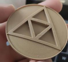 Triforce Badge 3D Printer Model