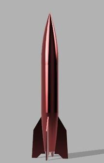 RED ROCKET (V2 Rocket) 3D Printer Model