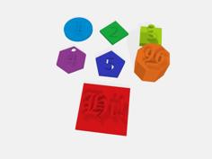 Customizable Boardgame Token Generator With More Options (remix) 3D Printer Model