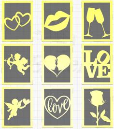 Valentines Panels For Holiday Lantern 3D Printer Model