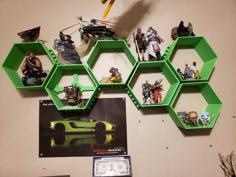 Wall Mounted Honeycomb Shelves 3D Printer Model