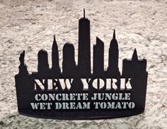 New York Concrete Jungle Sign 3D Printer Model