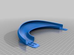 Hot Wheel Track 180 Deg Turn, 45 Deg Bank W/ Joiner 3D Printer Model