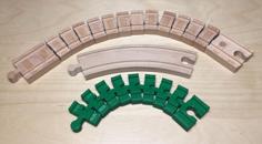 Parametric Segmented Track Compatible With Standard Wooden Train Track 3D Printer Model