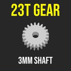 GEAR PINION 23T 3MM SHAFT MOTOR RC CAR CRAWLER 3D Printer Model